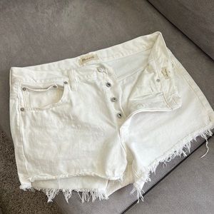 Madewell white denim shorts size 30